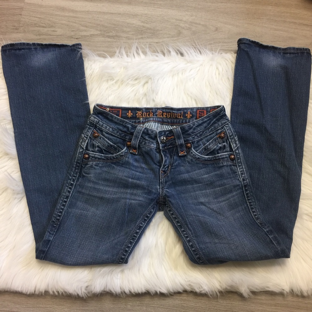 Rock Revival Stylish Blue Jeans Size 26